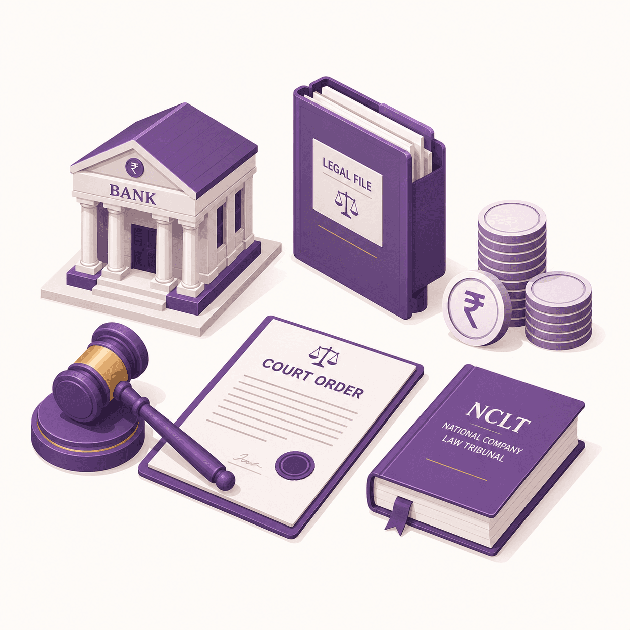 Illustration of banking, recovery & nclt