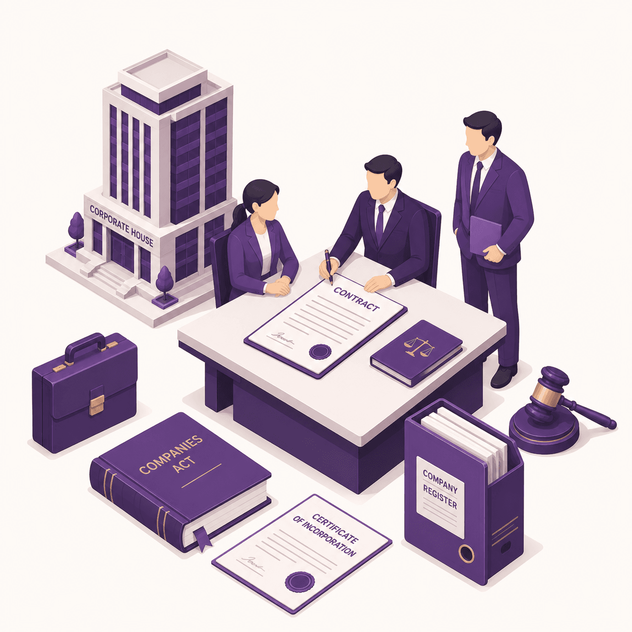 Illustration of corporate law