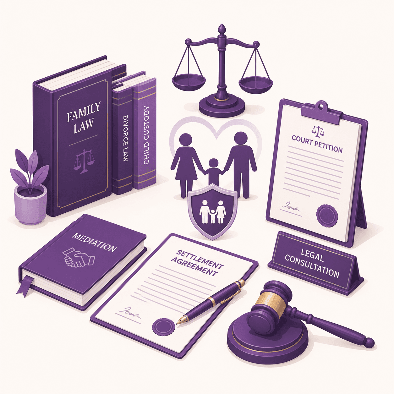 Illustration of family law