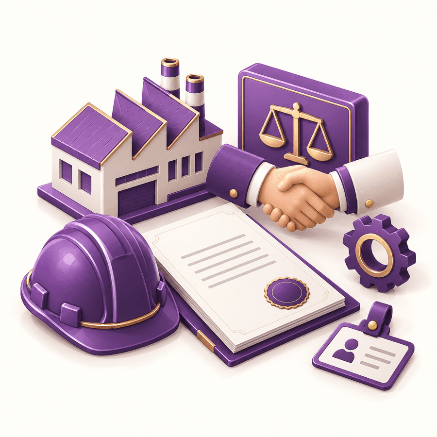 Illustration of labour & industrial law